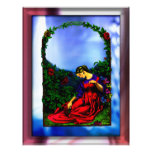 Women resting in rose garden Letterhead letterhead
