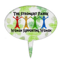 Women Supporting Women Oval Cake Pick