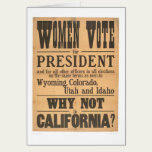 Women Vote Broadside (1873A) cards