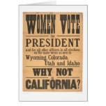 Women Vote Broadside (1873A) Greeting Card