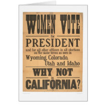 Women Vote Broadside (1873A) Greeting Card