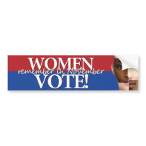 Women Vote - Remember in November 2 Bumper Sticker