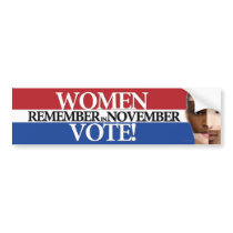 Women Vote - Remember in November 4 Bumper Sticker