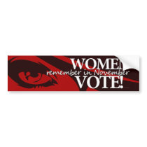 Women Vote - Remember in November 8 Bumper Sticker