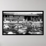 Women Washing Laundry in a Stream in Korea 1895 posters