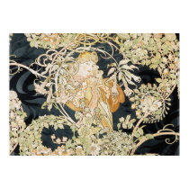 Women With Daisies Art Nouveau Poster posters