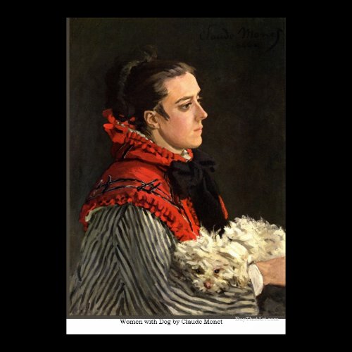 Women with Dog by Claude Monet Posters