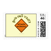 Women Working Construction Sign postage