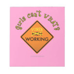 Women Working Road Sign Note Pads