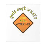 Women Working Road Sign Notepads