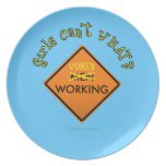 Women Working Road Sign Plates