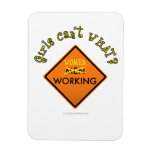 Women Working Road Sign Rectangle Magnet