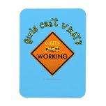 Women Working Road Sign Rectangular Magnet