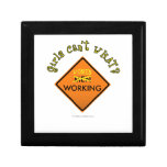Women Working Road Sign Trinket Box