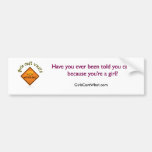 Women Working Sign Bumper Sticker