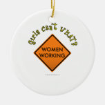 Women Working Sign Christmas Tree Ornaments