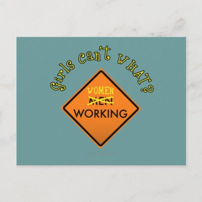 women working sign