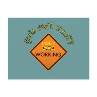 Women Working Sign Post Cards