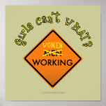 Women Working Sign Posters