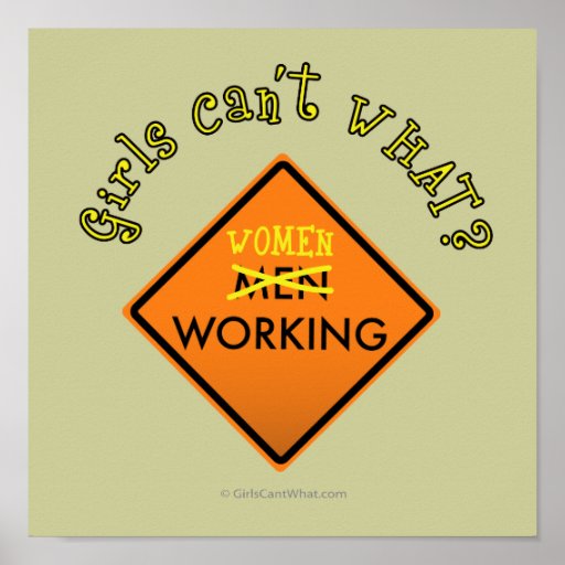 Women Working Sign Posters