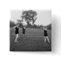 Women's 1920s Golf Fashion Pinback Button