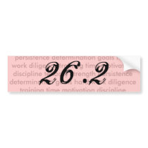Womens 26.2 marathon bumper sticker bumper stickers