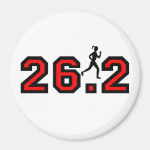 women's 26.2 marathon fridge magnet