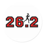 women's 26.2 marathon round stickers