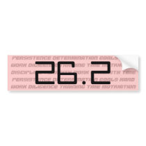Womens 26.2 or 13.1 marathon bumper sticker bumper stickers