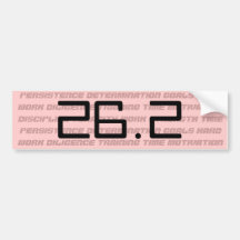 Womens 26.2 or 13.1 marathon bumper sticker