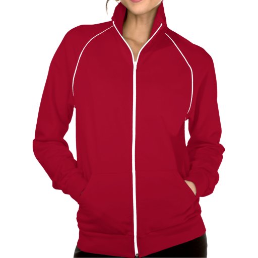 Women s Apparel Fleece Track Jacket Red White