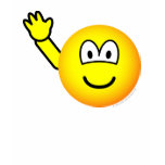 Bye emoticon waving  womens_apparel_tshirt
