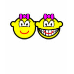 Identical twins buddy icon Girls  womens_apparel_tshirt