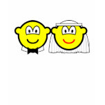 Married buddy icon bride and groom  womens_apparel_tshirt