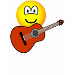 Acoustic guitar emoticon   womens_apparel_tshirt