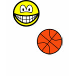 Basketball playing smile   womens_apparel_tshirt