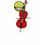Cello playing smile   womens_apparel_tshirt