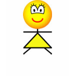 Stickfigure emoticon woman  womens_apparel_tshirt