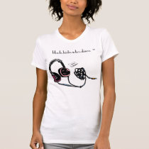 women's b.k.w.d. headphones tee [sheer] t-shirts