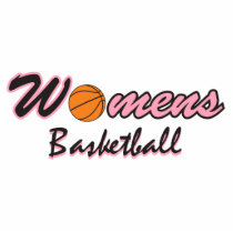 womens basketball logo graphic pink acrylic cut out