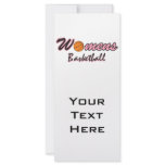 womens basketball logo graphic pink rack card template
