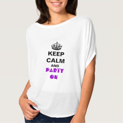 Women&#39;s Bella Flowy Circle Top White KEEP CALM T-shirt