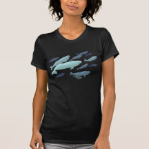 Women's Beluga Whale T-Shirt Cute Whale Art Shirts