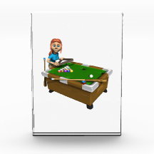 Womens Billiards Acrylic Award