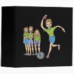 Womens Bowling Team 3 Ring Binders