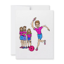 Womens Bowling Team Custom Invite