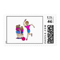 Womens Bowling Team Postage Stamp