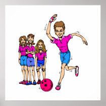 Womens Bowling Team Posters