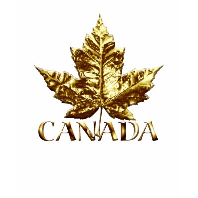 Women's Canada Souvenir T-shirt Gold Maple Leaf by artist_kim_hunter