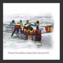 Women's Canoe Races - Quebec Winter Carnival 2010 posters